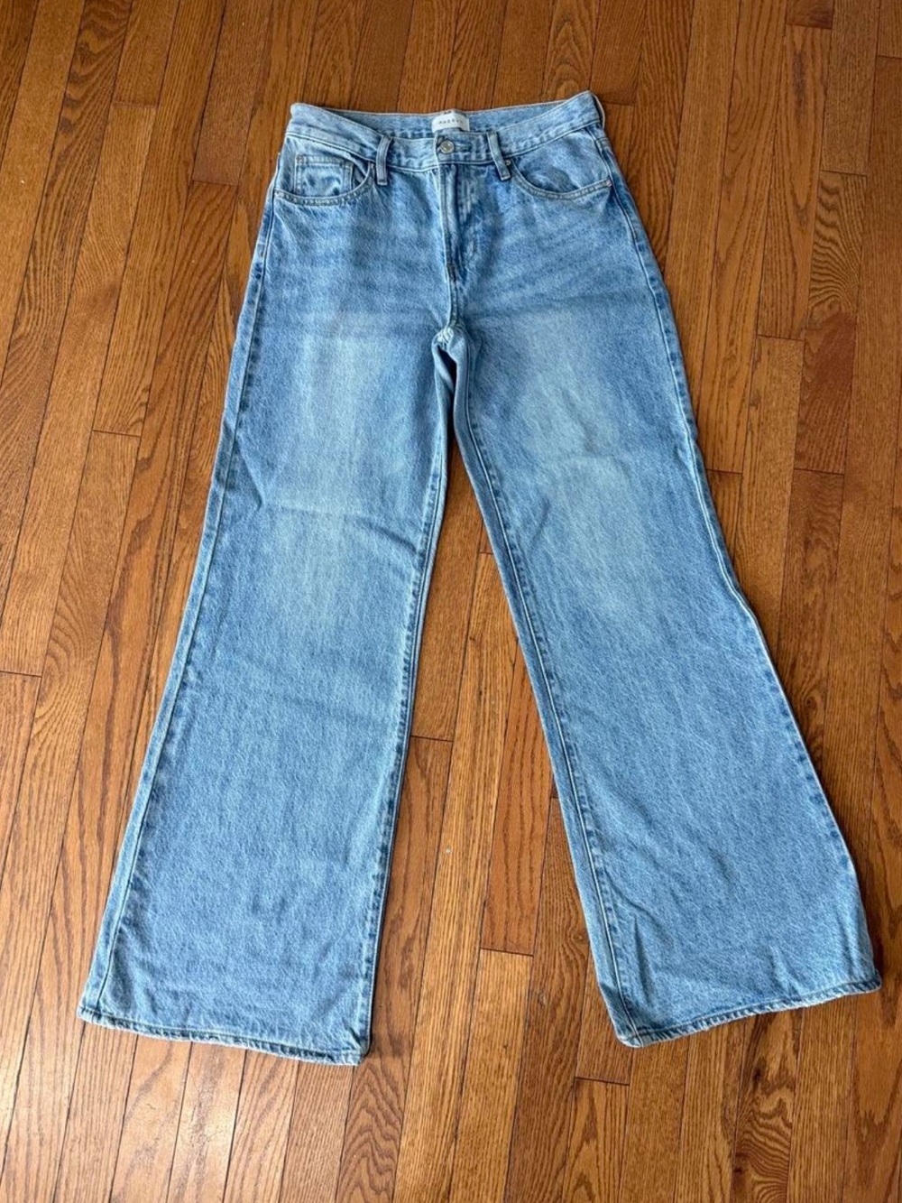 PacSun Light Wash Wide Leg Jeans in Blue